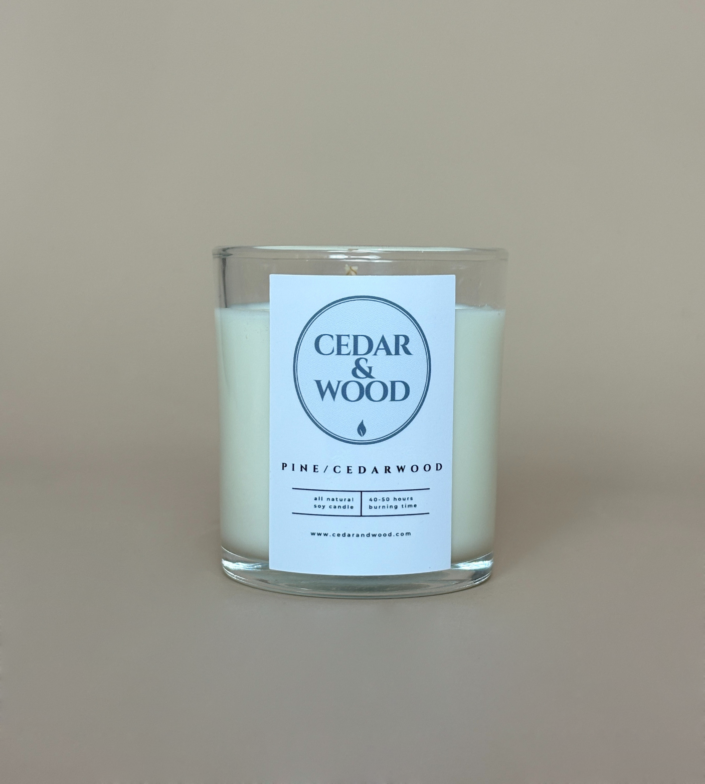 Pine/Cedarwood Scented Candle