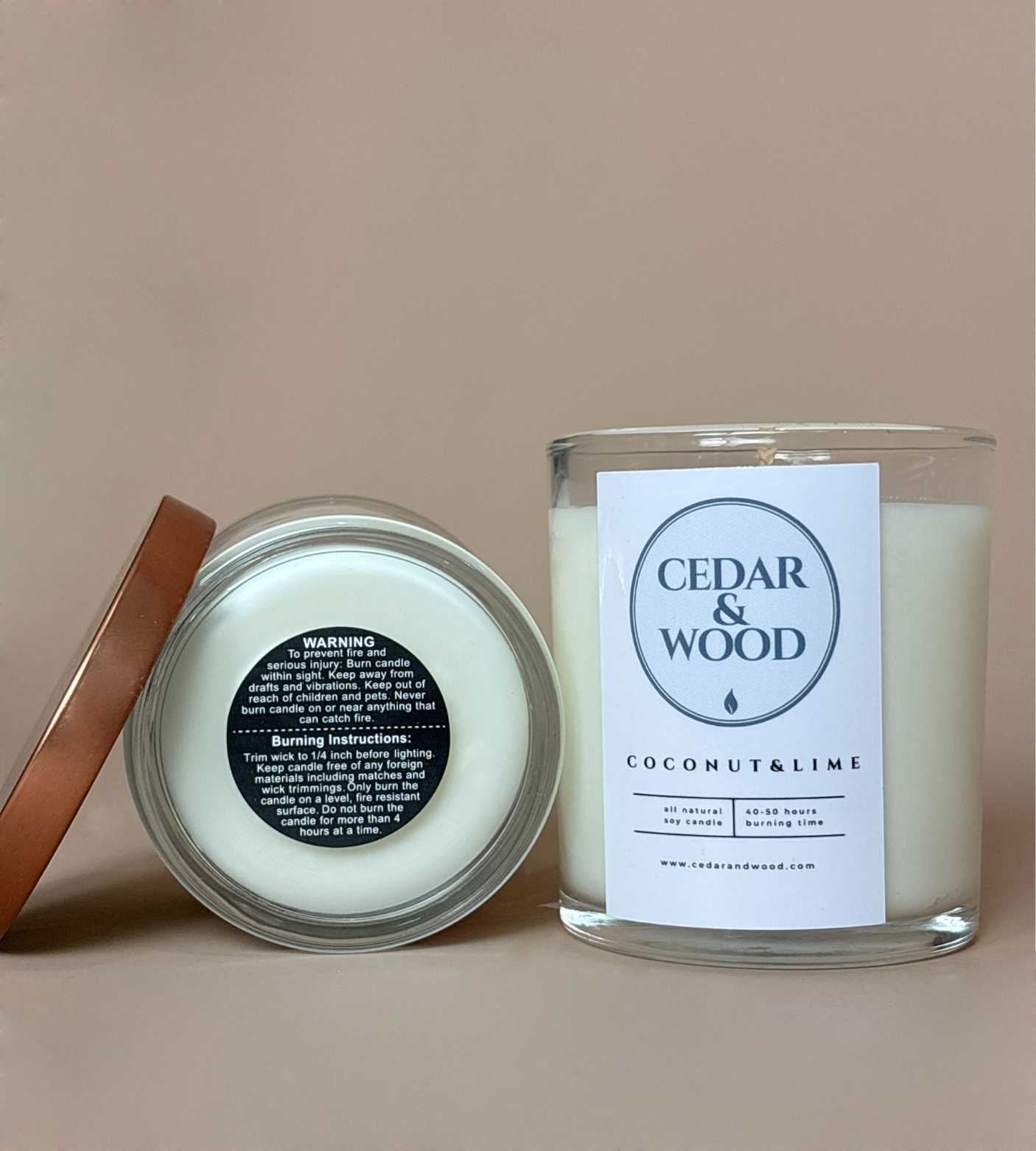 Coconut & Lime Scented Candle
