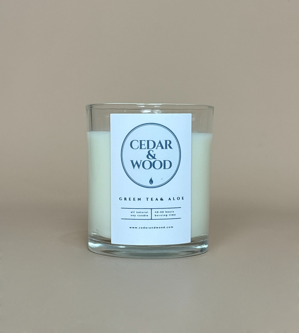 Green Tea & Aloe Scented Candle