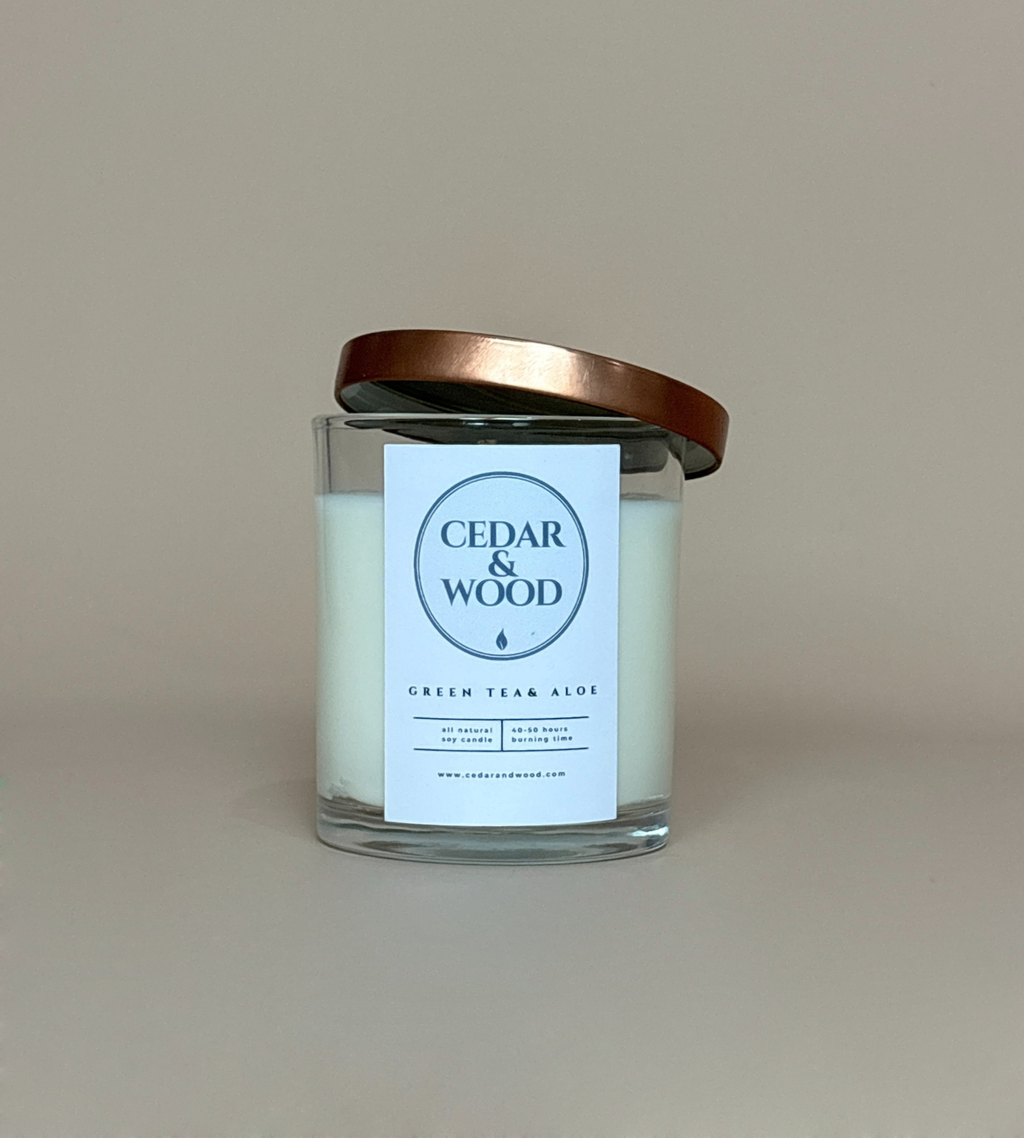 Green Tea & Aloe Scented Candle