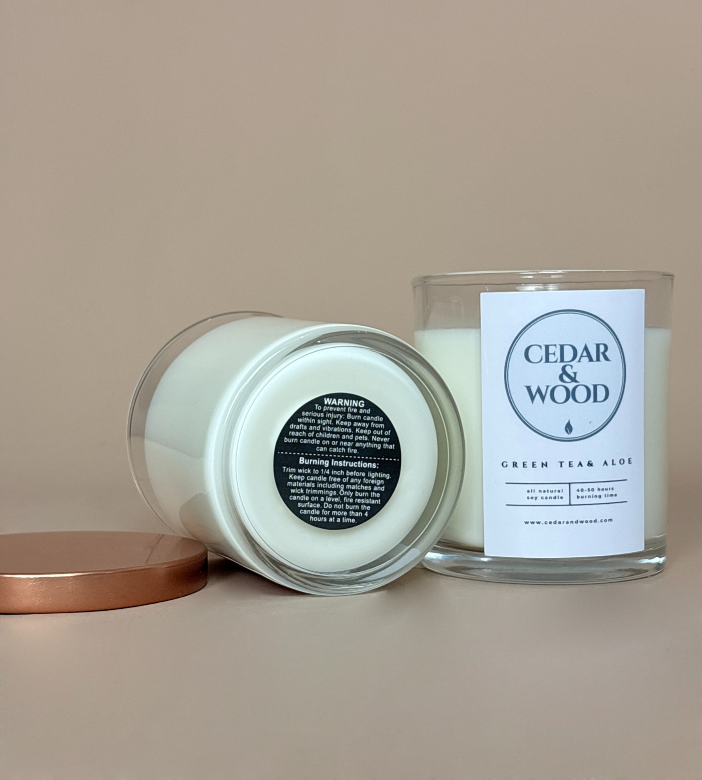 Green Tea & Aloe Scented Candle