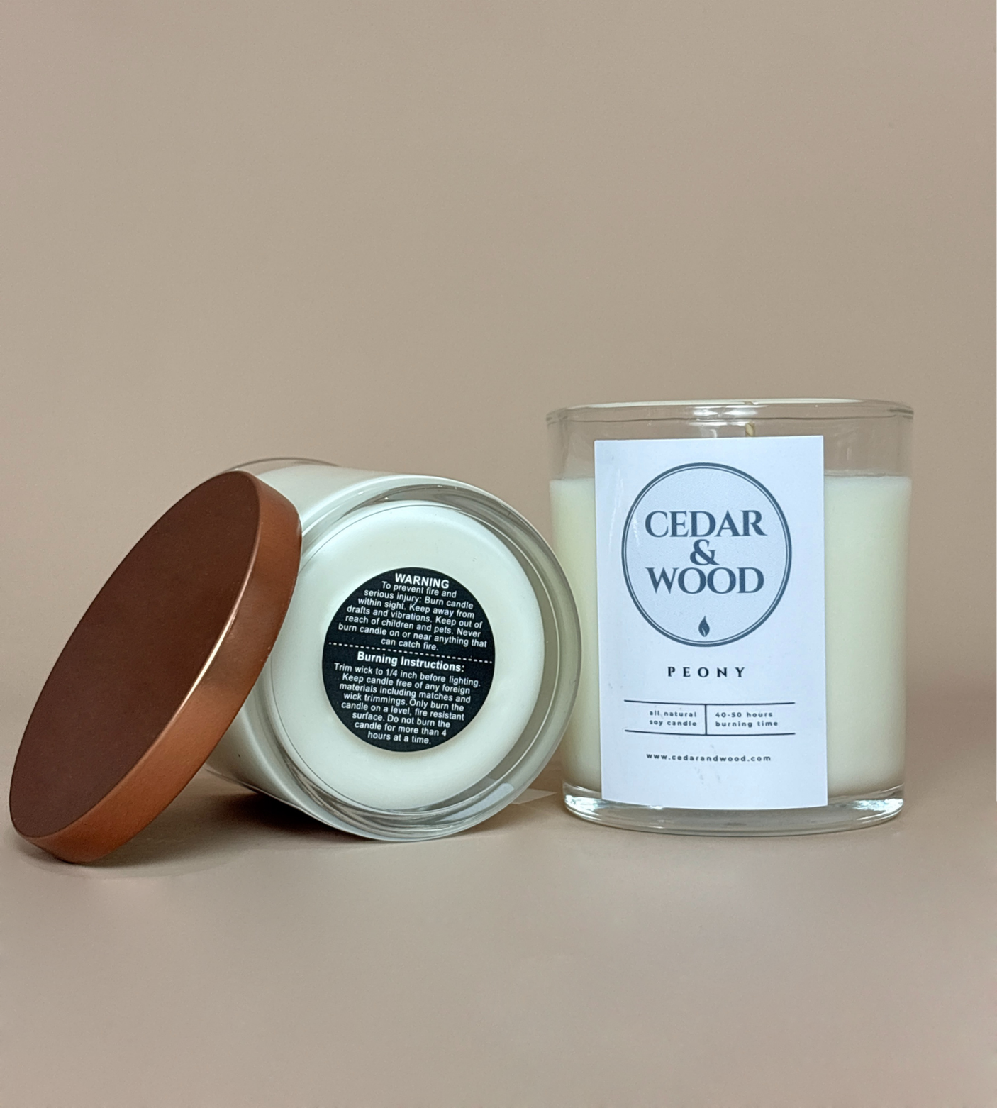 Peony Scented Candle
