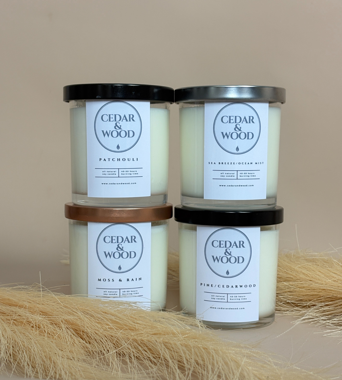 Earthy & Natural Candle Bundle | 4-Pack