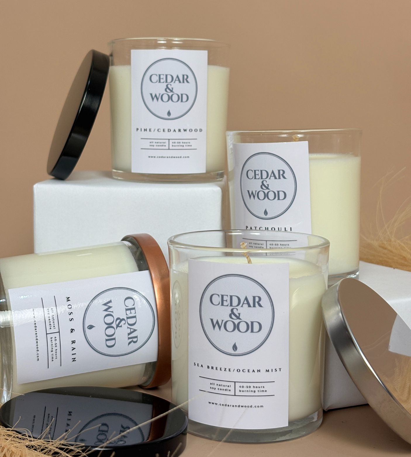 Earthy & Natural Candle Bundle | 4-Pack