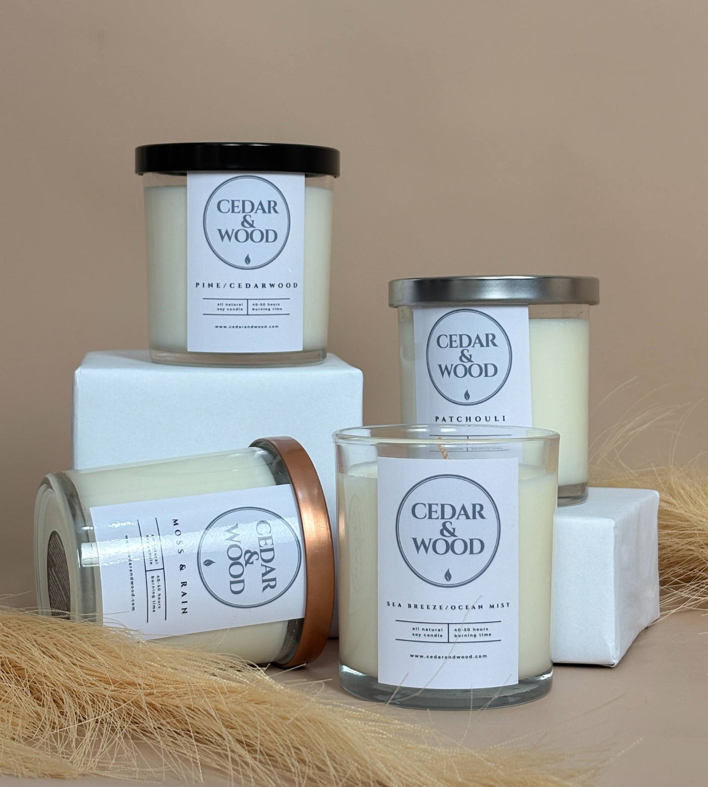 Earthy & Natural Candle Bundle | 4-Pack