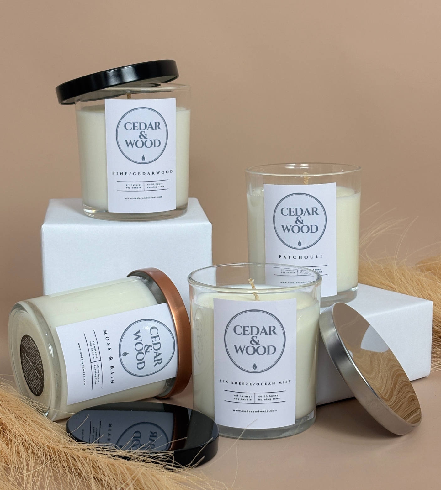 Earthy & Natural Candle Bundle | 4-Pack