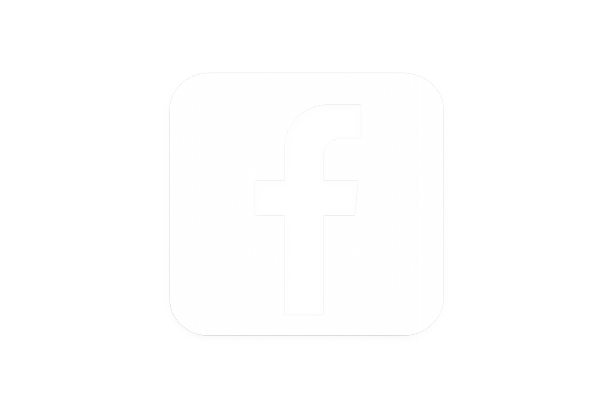 facebook icon with white bg and transparent f logo